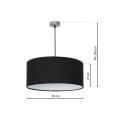 MiLagro Lampa wisząca CASINO BLACK/CHROME 1xE27 ML63800