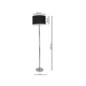 MiLagro Lampa stojąca CASINO BLACK/CHROME 1xE27 ML6382