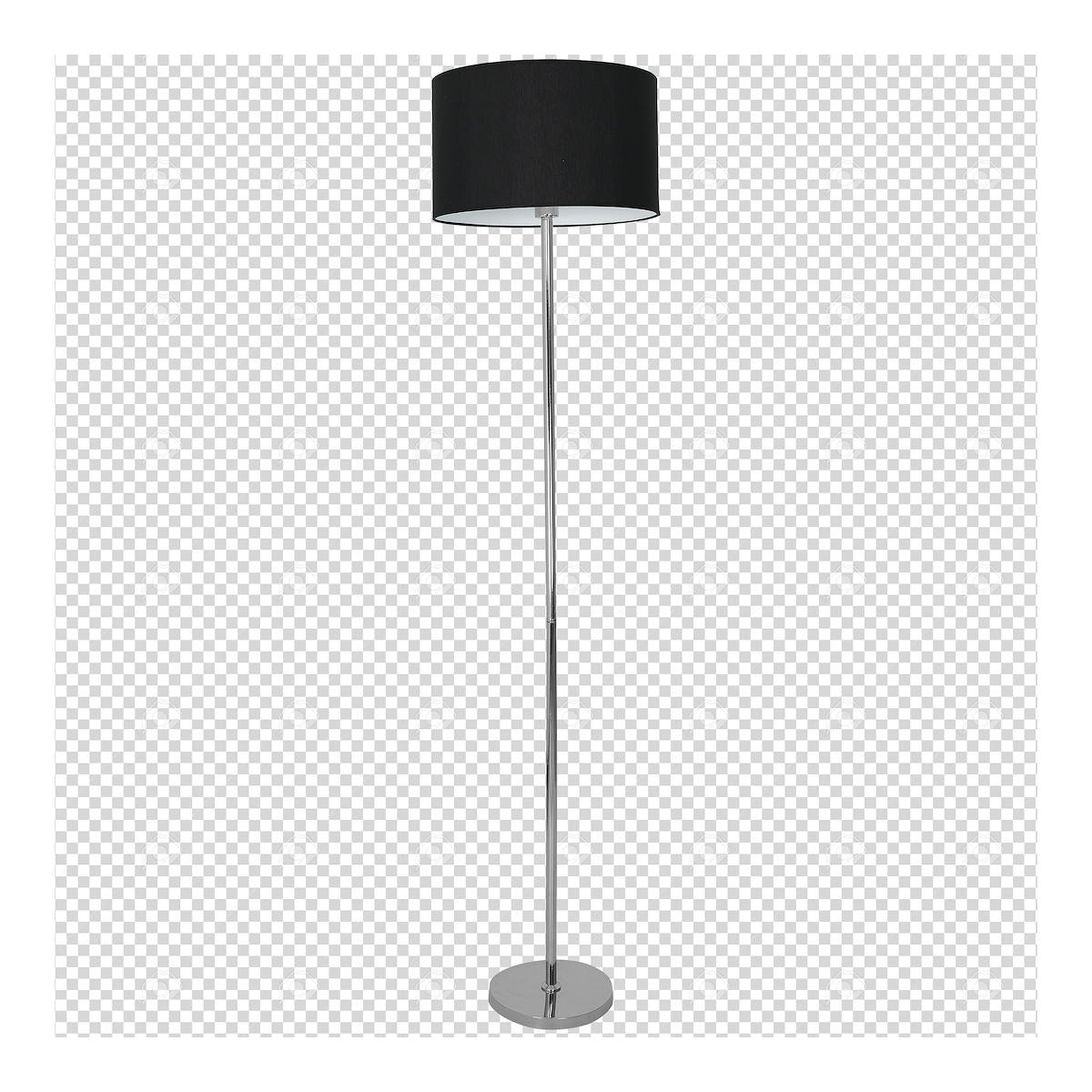 MiLagro Lampa stojąca CASINO BLACK/CHROME 1xE27 ML6382