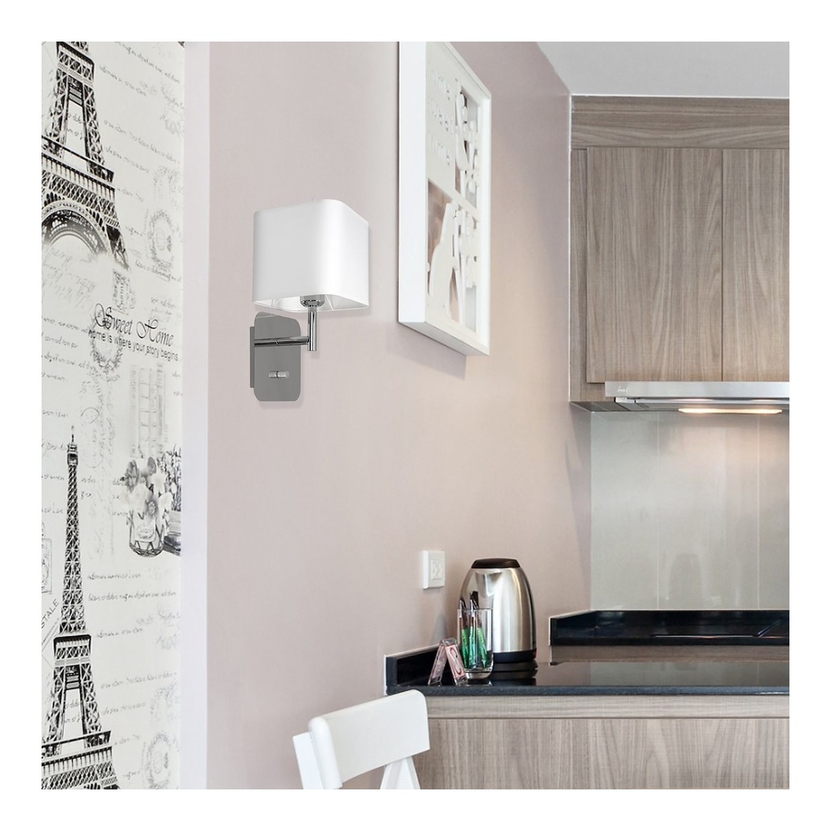 MiLagro Kinkiet Napoli 1xE27 Biały / Chrom ML6359