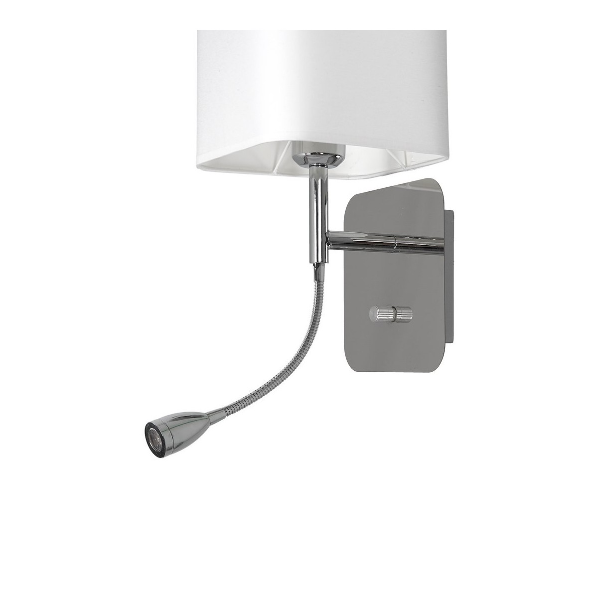 MiLagro Kinkiet Napoli 1xE27 + 1W LED Biały / Chrome ML63600