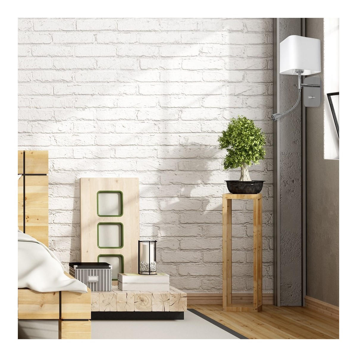 MiLagro Kinkiet Napoli 1xE27 + 1W LED Biały / Chrome ML63600