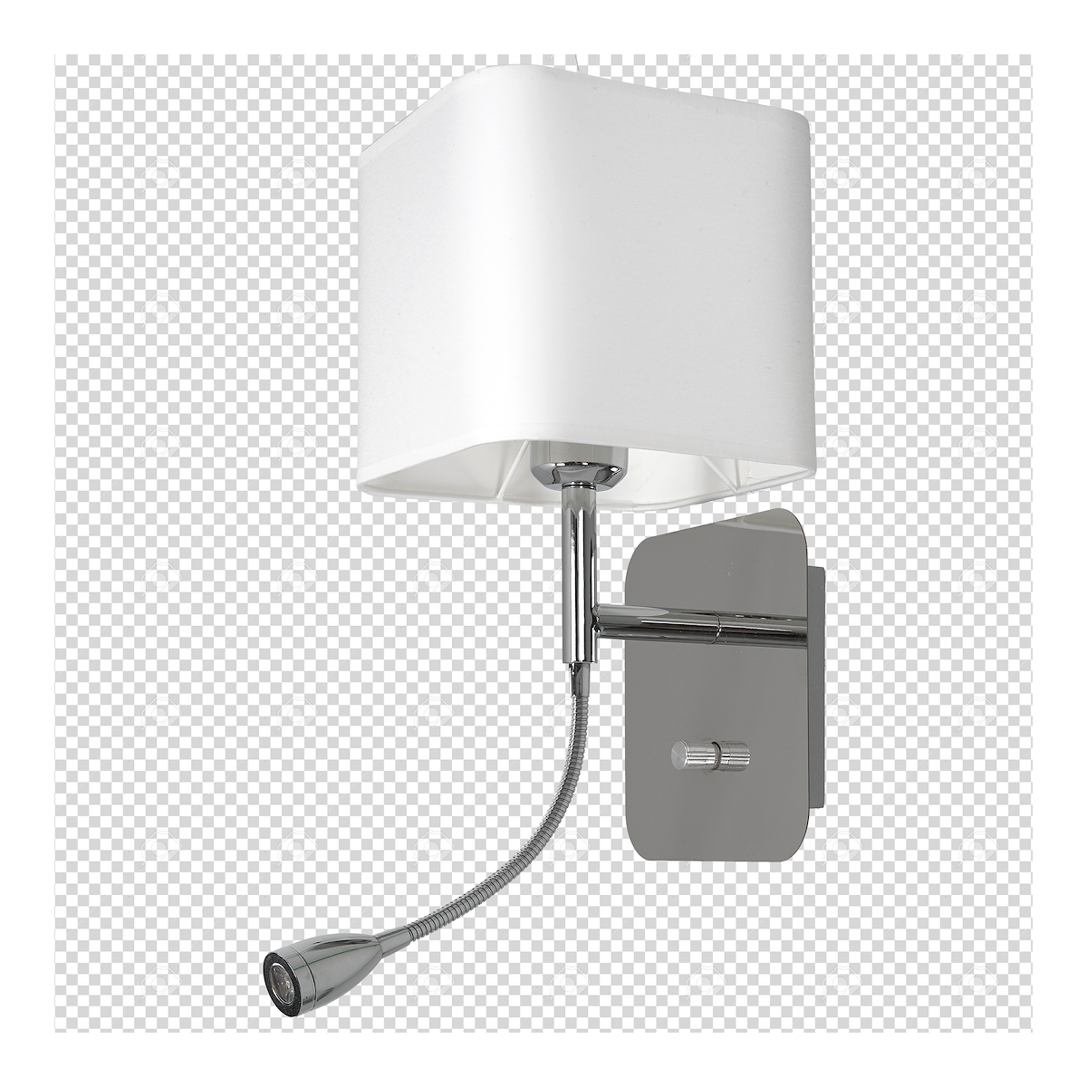 MiLagro Kinkiet Napoli 1xE27 + 1W LED Biały / Chrome ML63600