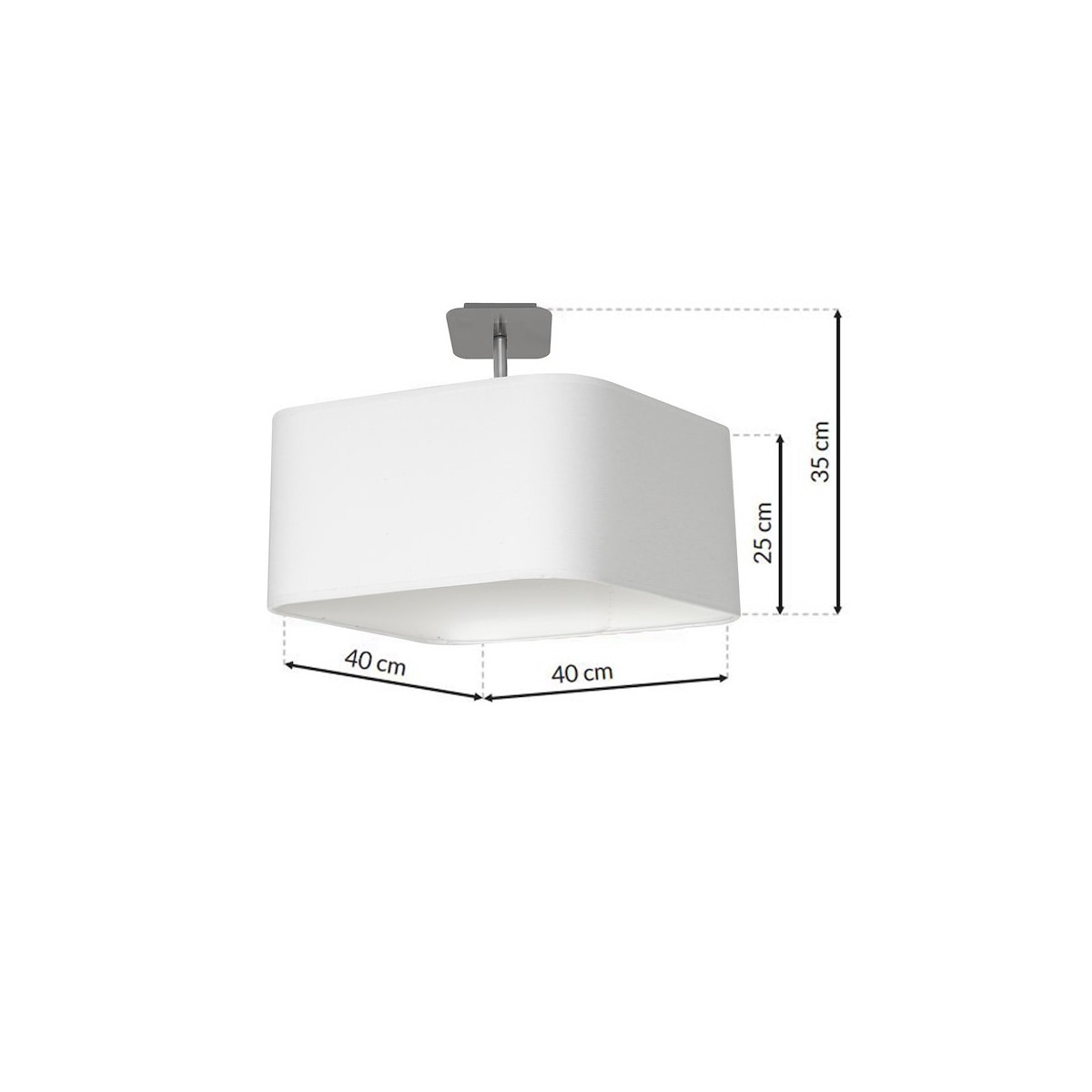 MiLagro Lampa podsufitowa Napoli 1xE27 Biały / Chrom ML6361