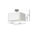 MiLagro Lampa podsufitowa Napoli 1xE27 Biały / Chrom ML6361