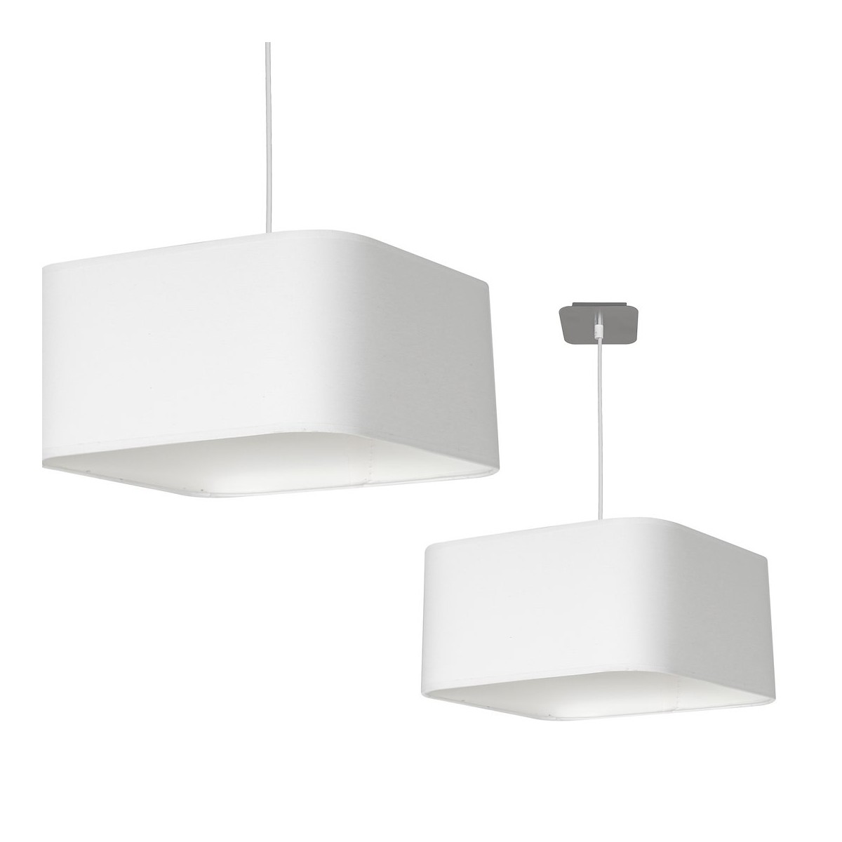MiLagro Lampa wisząca Napoli Biały / Chrom 1xE27 ML6362