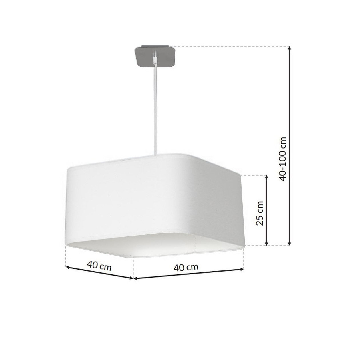 MiLagro Lampa wisząca Napoli Biały / Chrom 1xE27 ML6362
