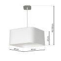 MiLagro Lampa wisząca Napoli Biały / Chrom 1xE27 ML6362