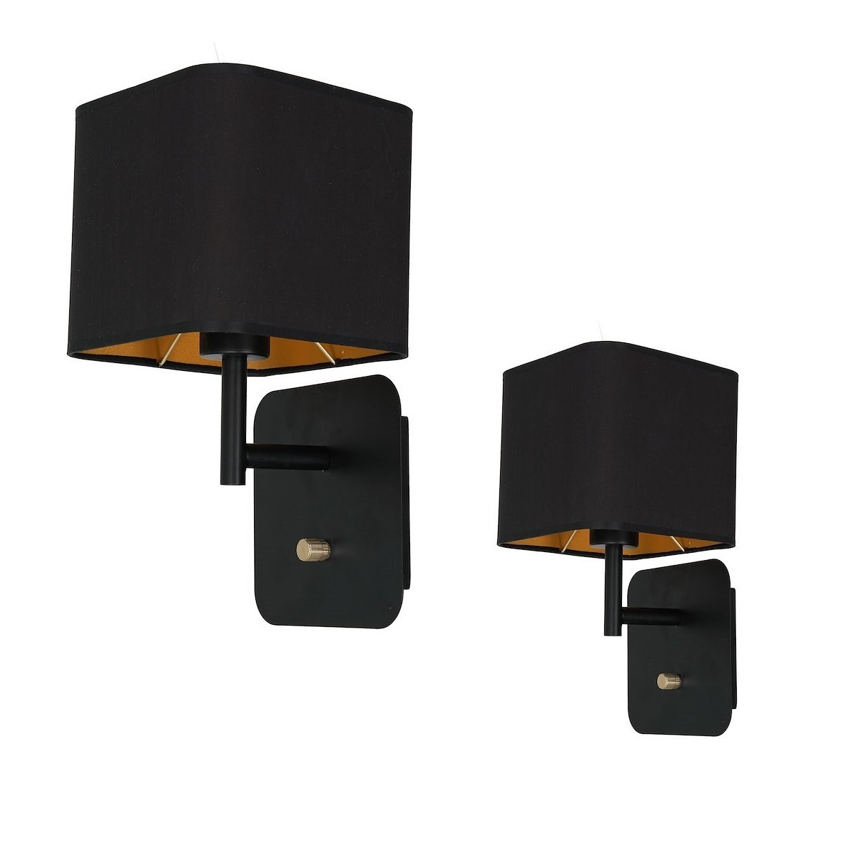 MiLagro Kinkiet NAPOLI BLACK/GOLD 1xE27 ML6365