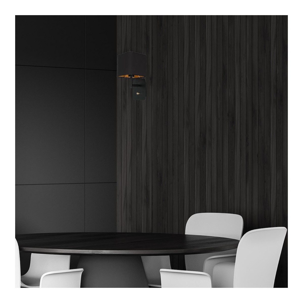 MiLagro Kinkiet NAPOLI BLACK/GOLD 1xE27 ML6365