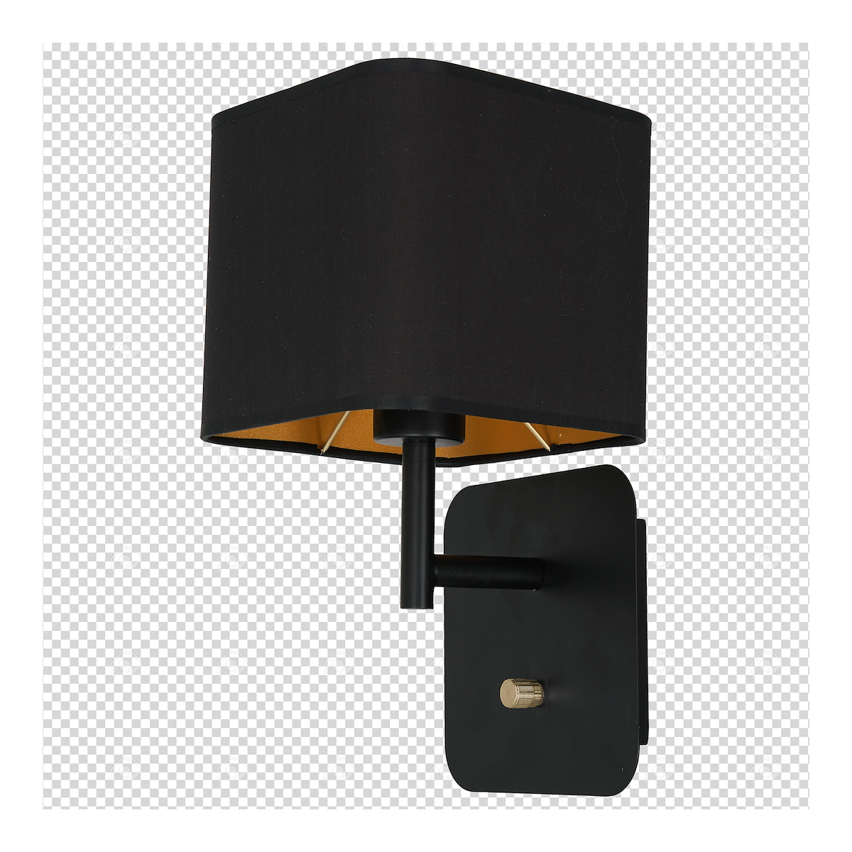 MiLagro Kinkiet NAPOLI BLACK/GOLD 1xE27 ML6365