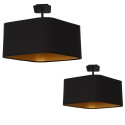 MiLagro Lampa podsufitowa NAPOLI BLACK/GOLD 1xE27 ML6367