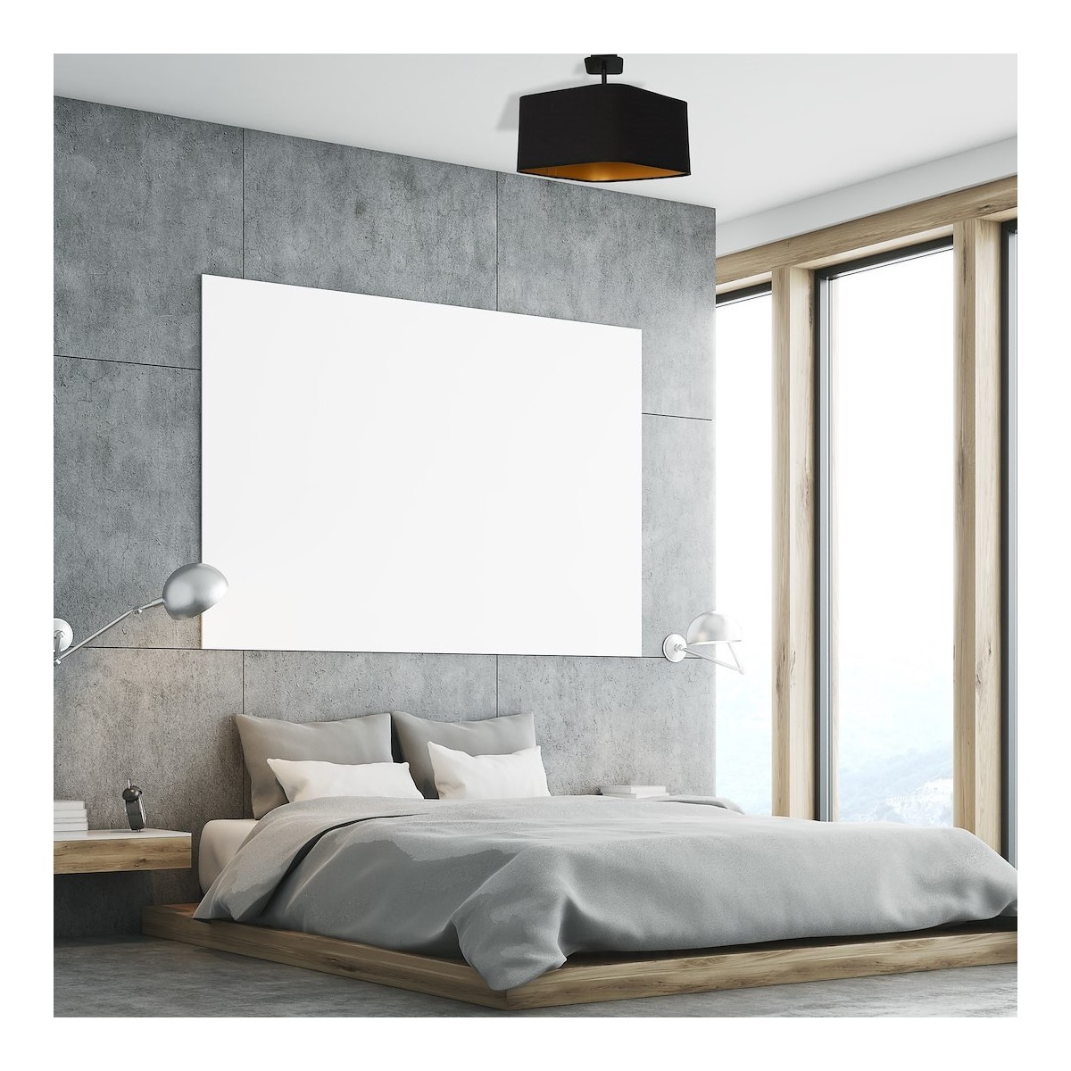 MiLagro Lampa podsufitowa NAPOLI BLACK/GOLD 1xE27 ML6367