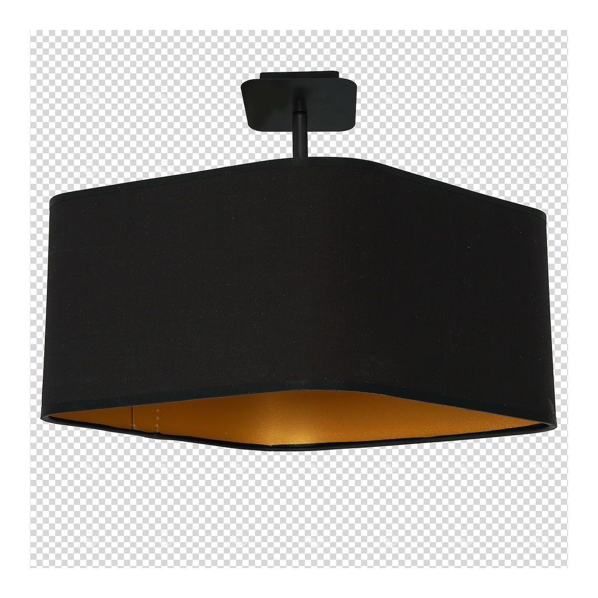 MiLagro Lampa podsufitowa NAPOLI BLACK/GOLD 1xE27 ML6367