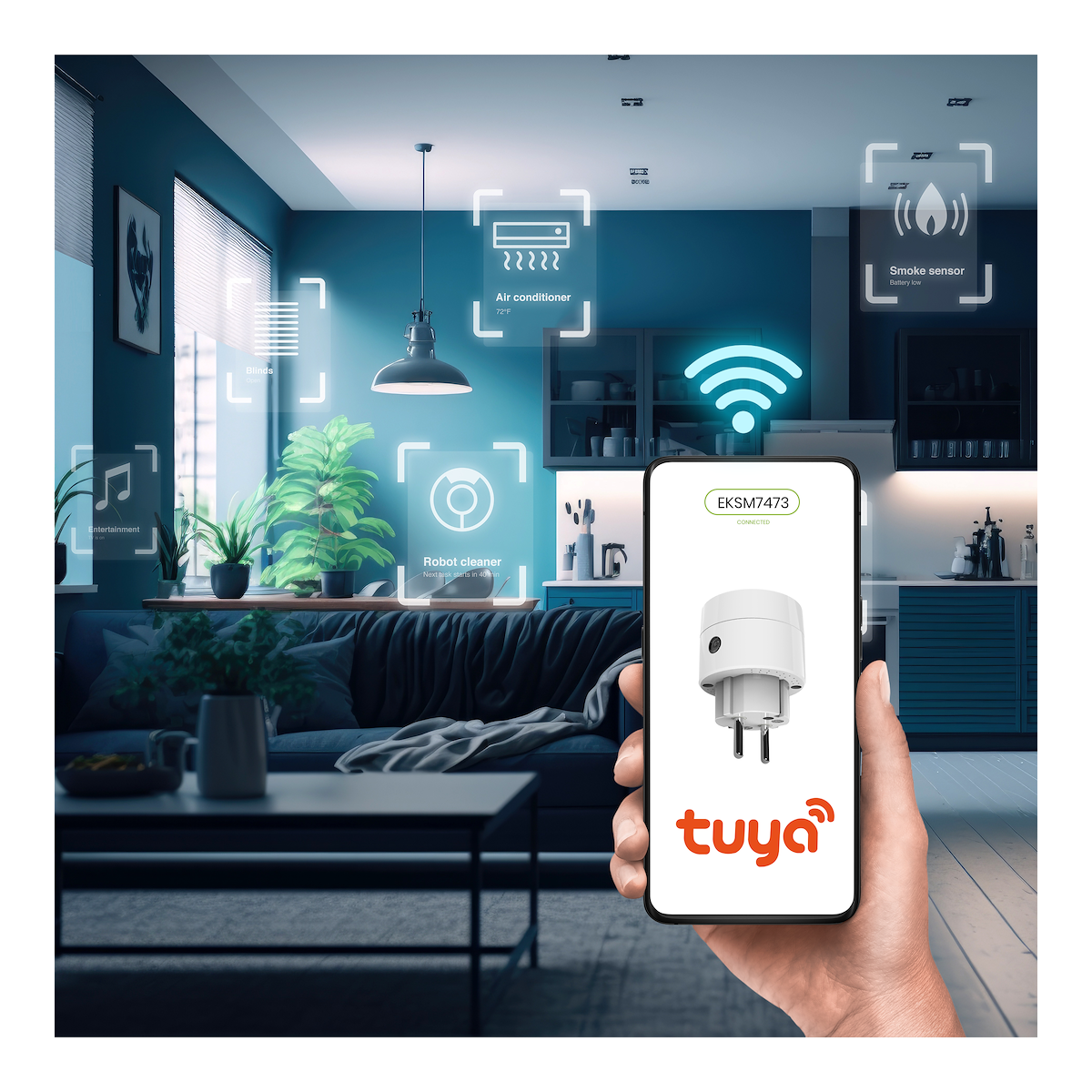 MiLagro Wtyczka Wi-Fi Tuya Smart stylowe oświetlenie