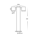 MiLagro KETTO 2xGU10 IP44 designerskie lampy LED