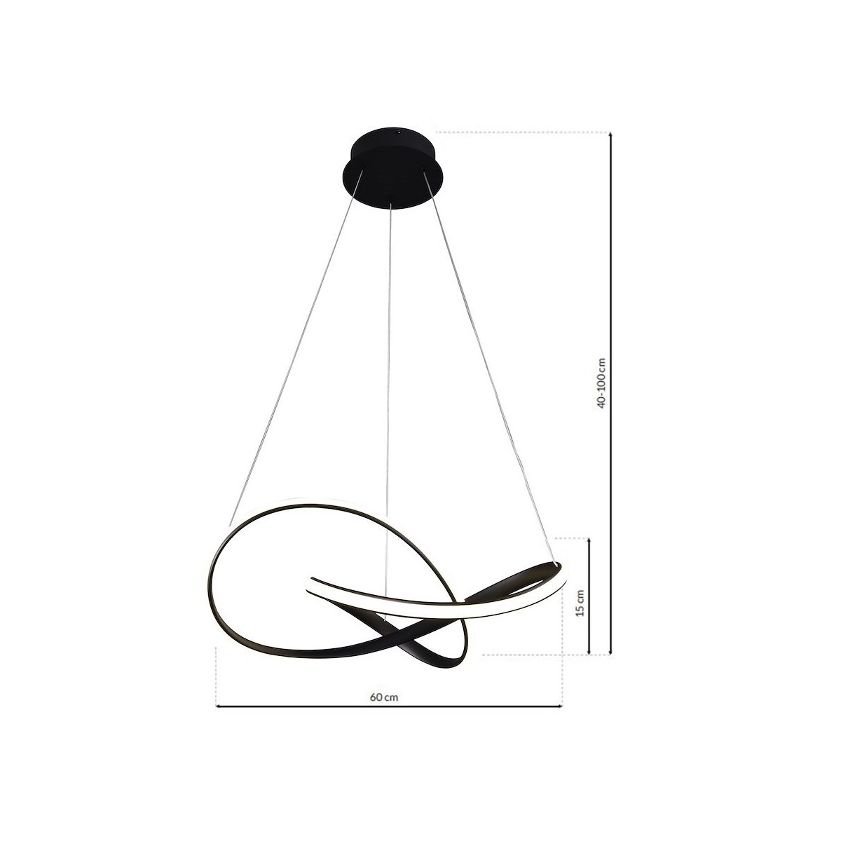 MiLagro CAPPIO BLACK 36W LED oświetlenie klasy premium