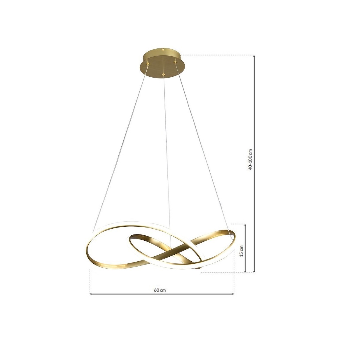 MiLagro CAPPIO GOLD 36W LED wyjątkowy element aranżacji