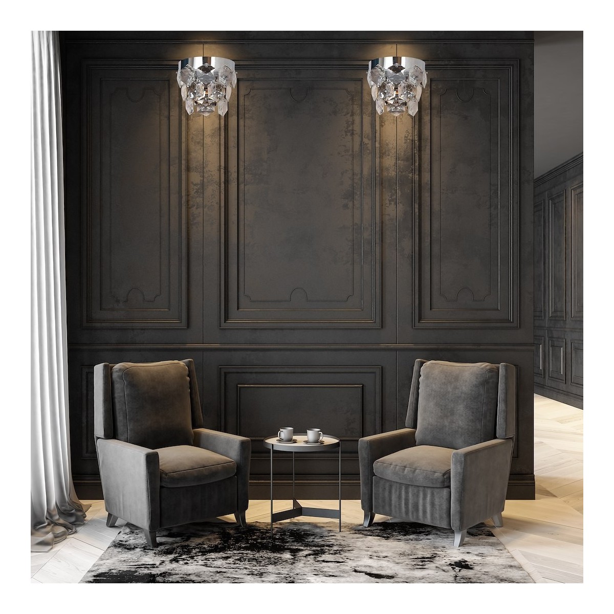 MiLagro GRACE CHROME 2xE14 unikalne oświetlenie