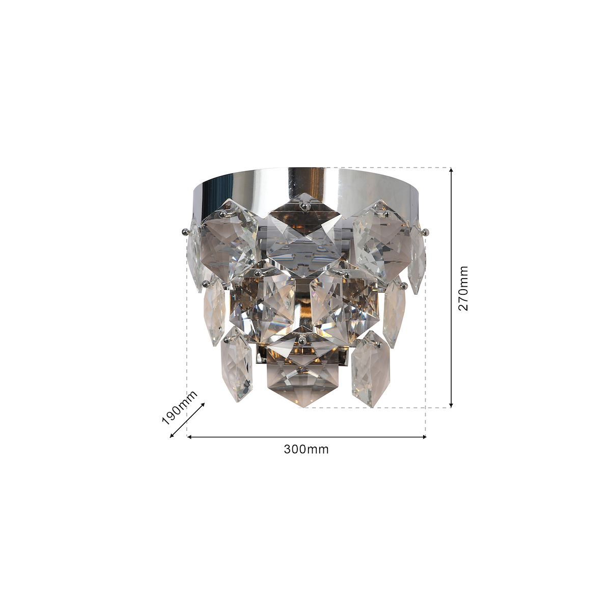 MiLagro GRACE CHROME 2xE14 unikalne oświetlenie