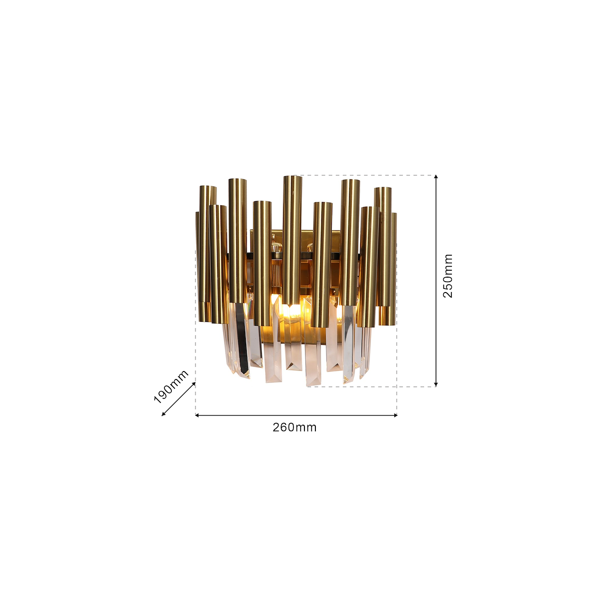 MiLagro MADISON GOLD 2xE14 stylowe oświetlenie
