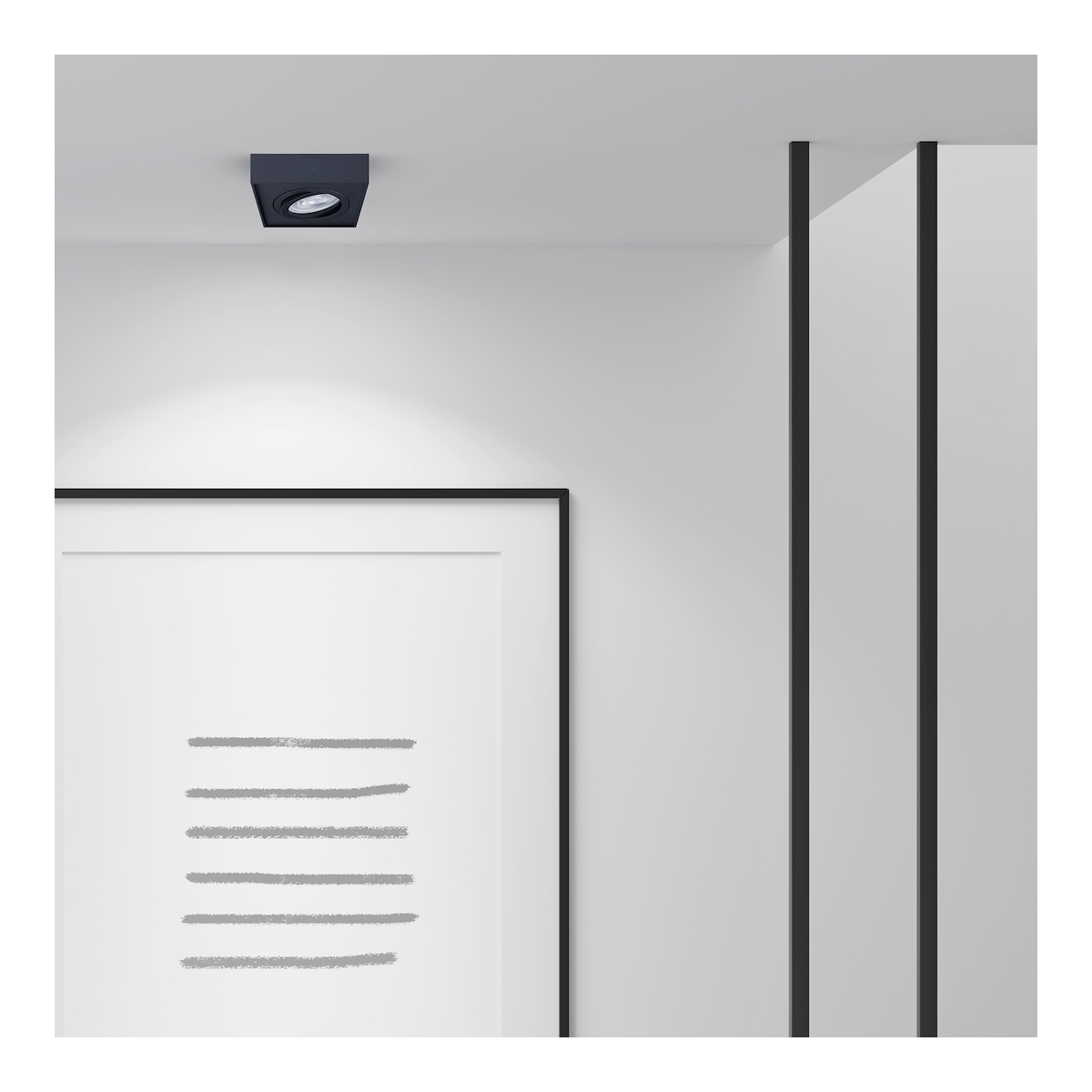 MiLagro NUSA SQUARE Black ML0046 wyjątkowa iluminacja
