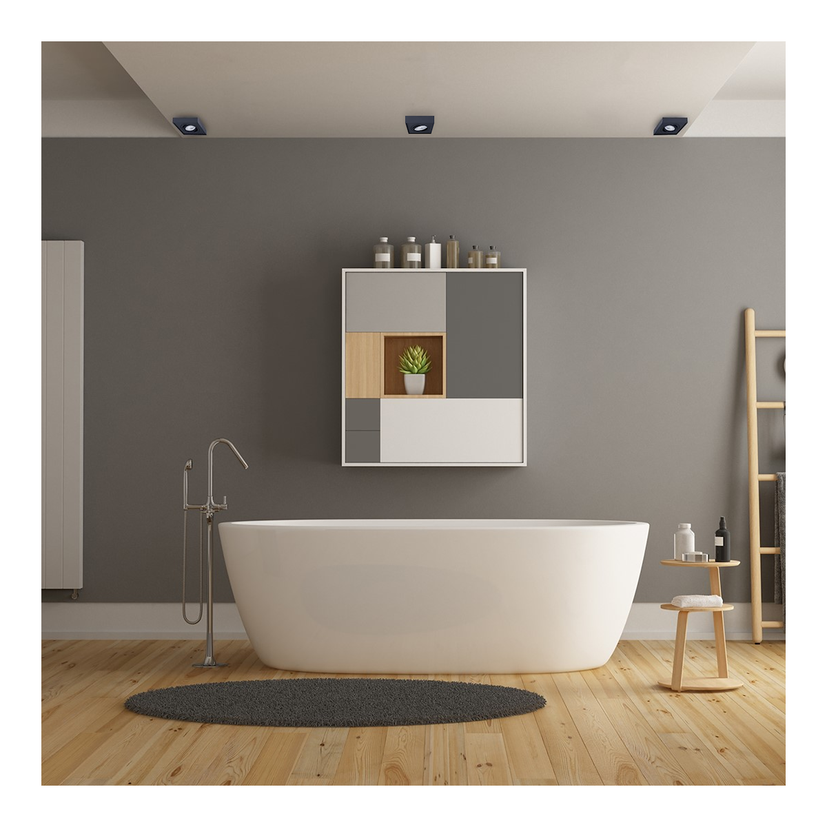 MiLagro NUSA SQUARE Black ML0046 wyjątkowa iluminacja