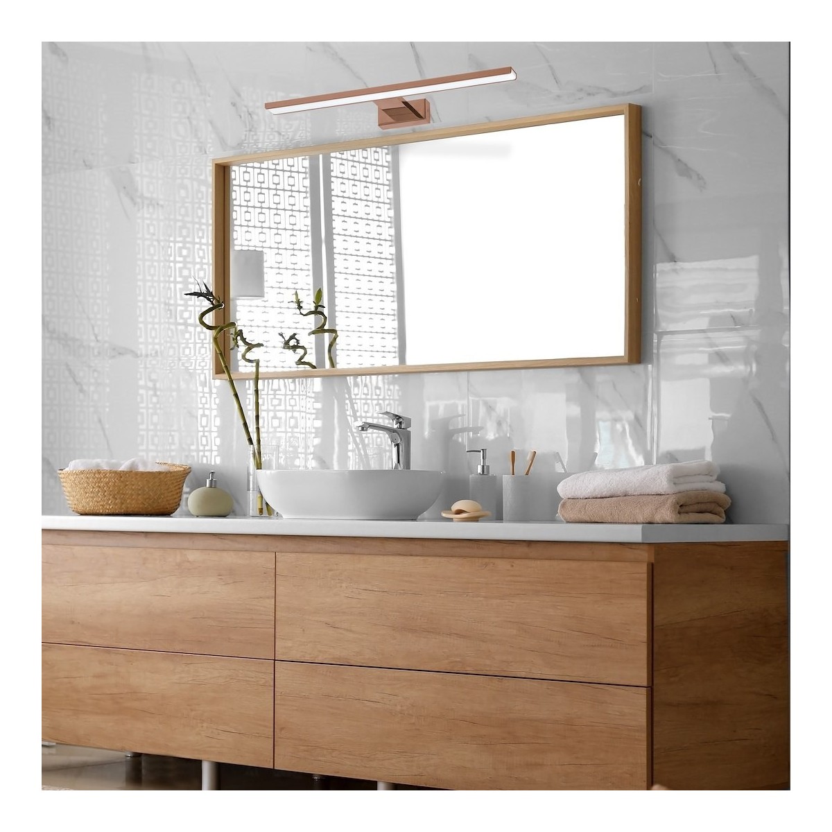 MiLagro Kinkiet SHINE ROSE GOLD 60cm 13,8W LED ML7041