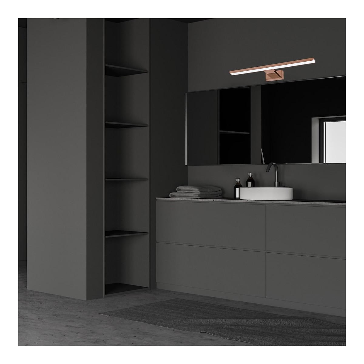 MiLagro Kinkiet SHINE ROSE GOLD 60cm 13,8W LED ML7041