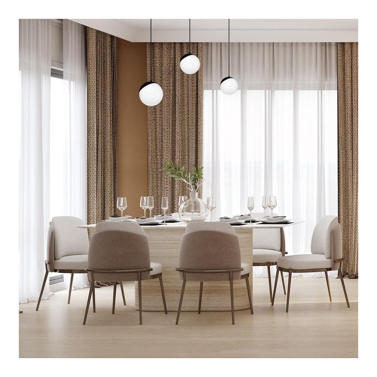 MiLagro SFERA BLACK 3xE14 designerskie lampy LED