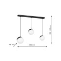 MiLagro SFERA BLACK 3xE14 designerskie lampy LED