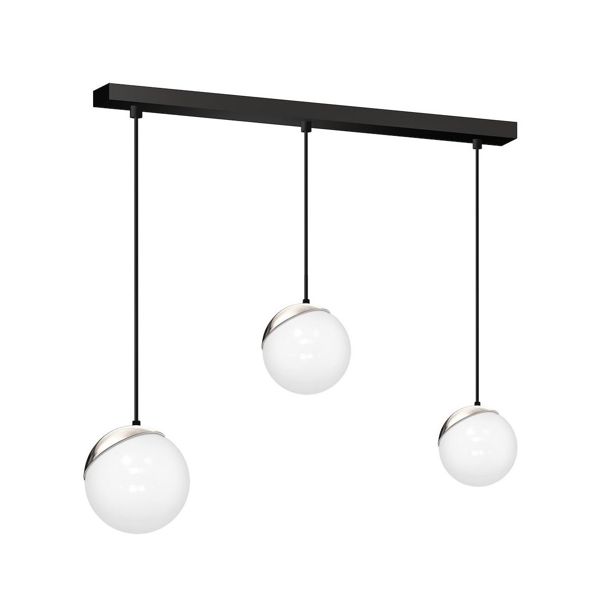 MiLagro Lampa wisząca SFERA BLACK/CHROME 3xE14 MLP7238