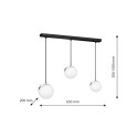 MiLagro SFERA BLACK/CHROME 3xE14 stylowe lampy sufitowe