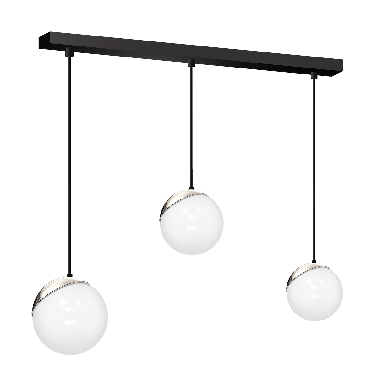 MiLagro SFERA BLACK/CHROME 3xE14 stylowe lampy sufitowe