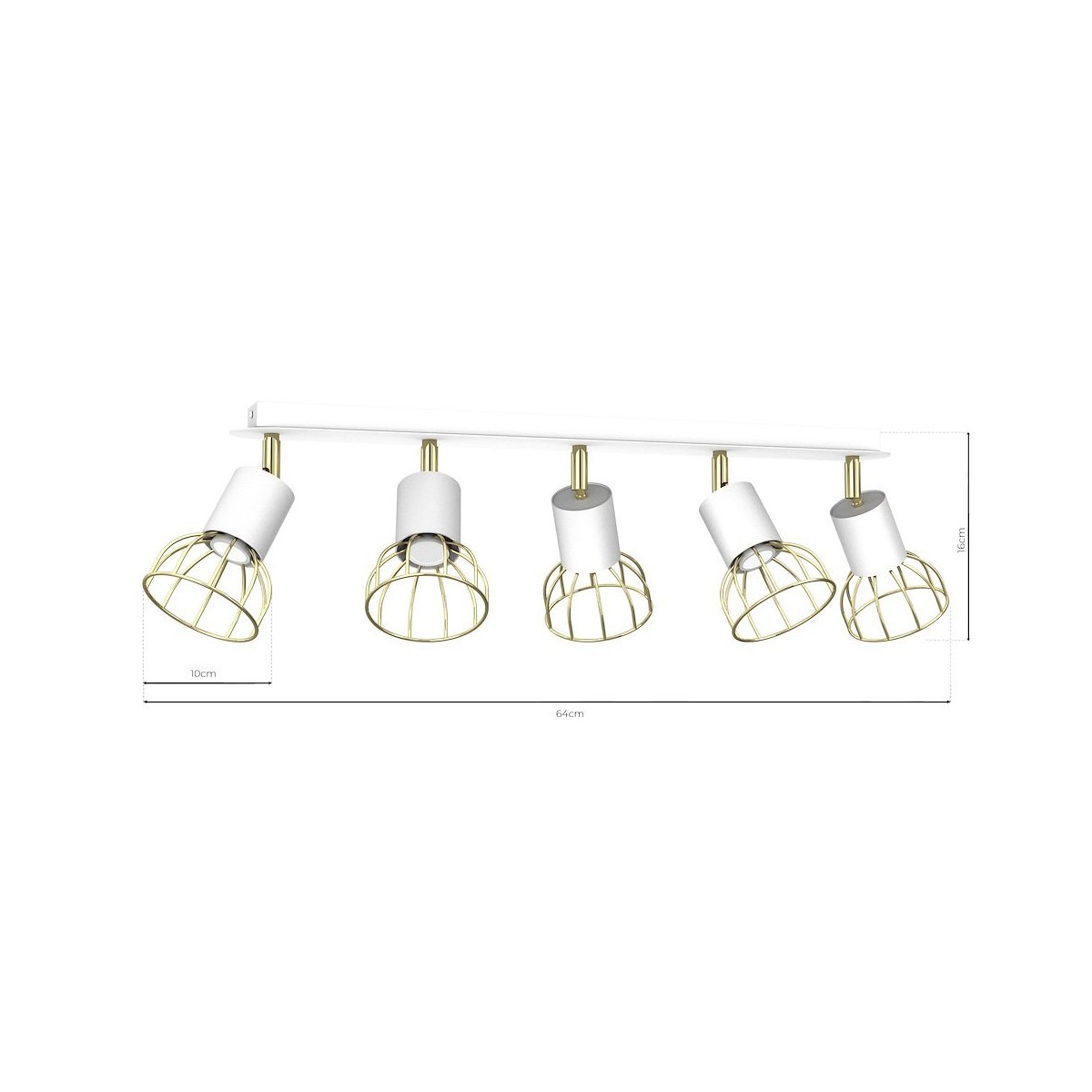 MiLagro DANTE GOLD 5x mini GU10 oświetlenie klasy premium