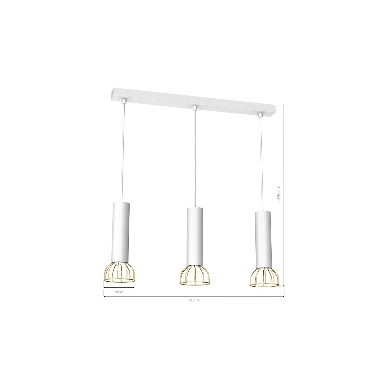 MiLagro DANTE GOLD 3x mini GU10 wyjątkowy element aranżacji