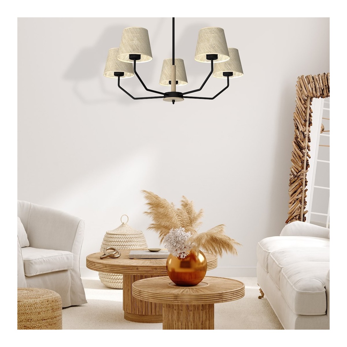 MiLagro Lampa wisząca ETNA Black 5xE27 MLP7277