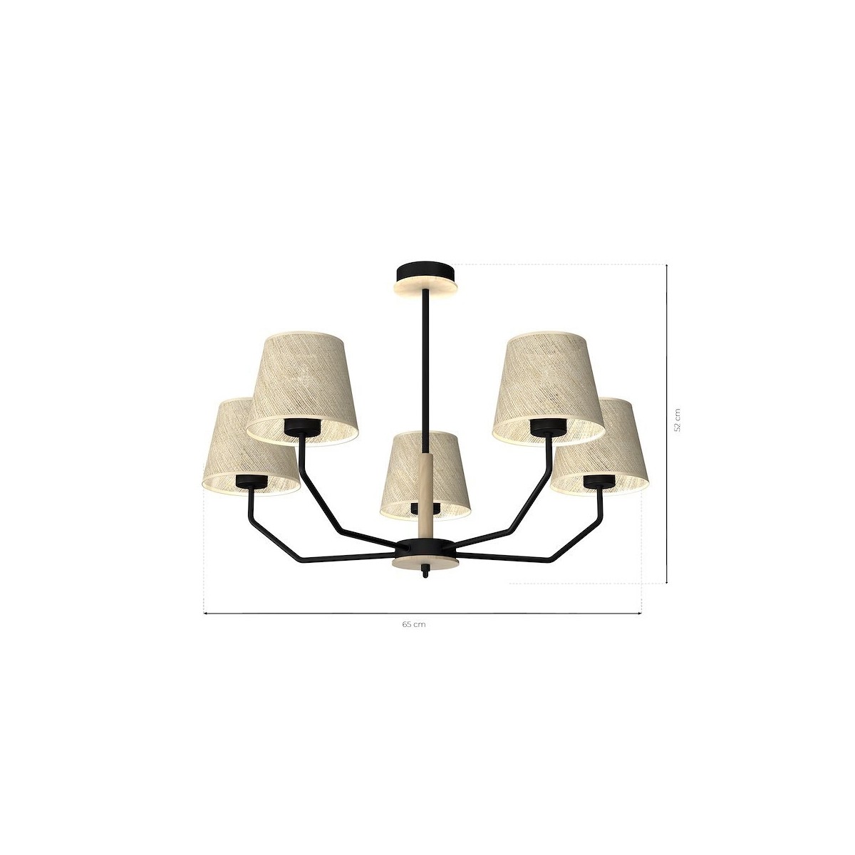 MiLagro Lampa wisząca ETNA Black 5xE27 MLP7277