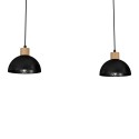 MiLagro ERIK Black/Wood 2xE27 niepowtarzalne oświetlenie wnętrza