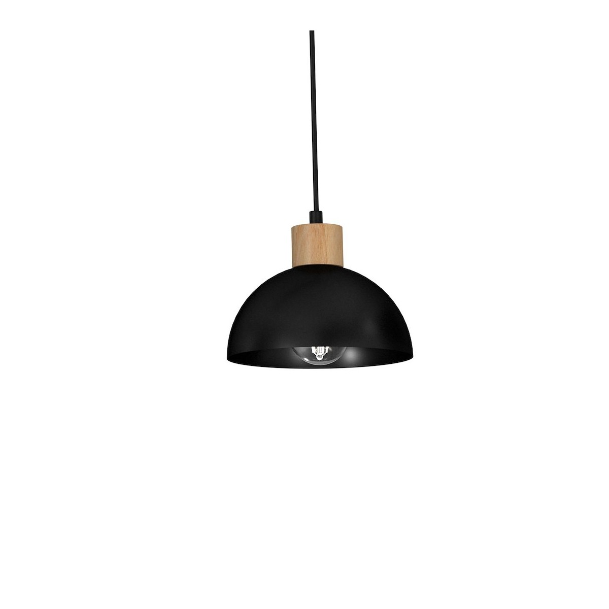 MiLagro ERIK Black/Wood 2xE27 niepowtarzalne oświetlenie wnętrza