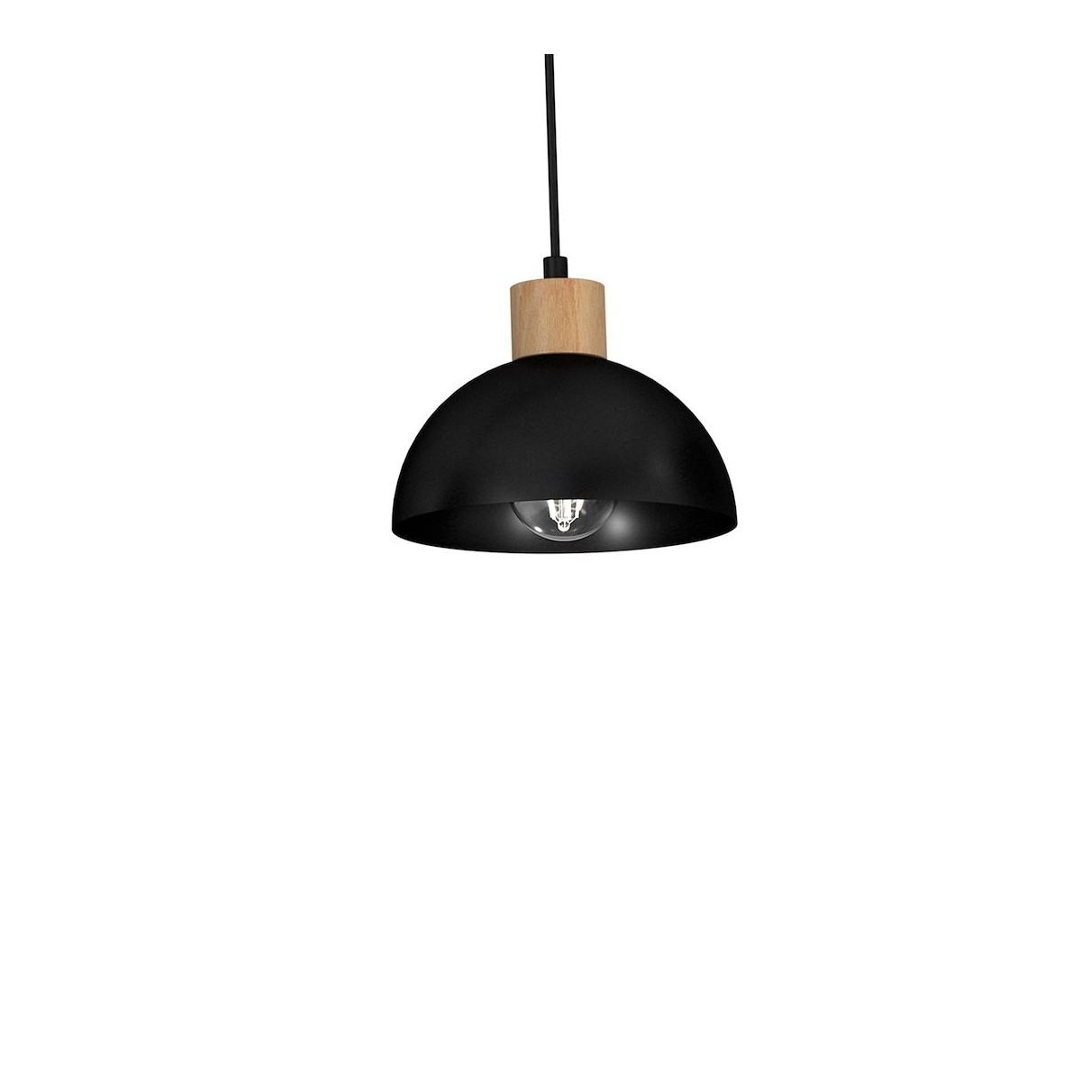 MiLagro ERIK Black/Wood 3xE27 światło podkreślające charakter wnętrza