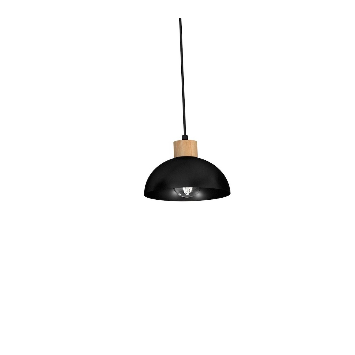 MiLagro ERIK Black/Wood 5xE27 nowoczesne lampy do wnętrz