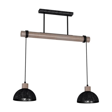 MiLagro Lampa wisząca ERIK Sawn black/Patinated wood 2XE27 MLP7639