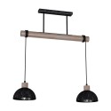 MiLagro Lampa wisząca ERIK Sawn black/Patinated wood 2XE27 MLP7639