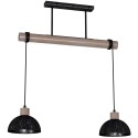 MiLagro Lampa wisząca ERIK Sawn black/Patinated wood 2XE27 MLP7639