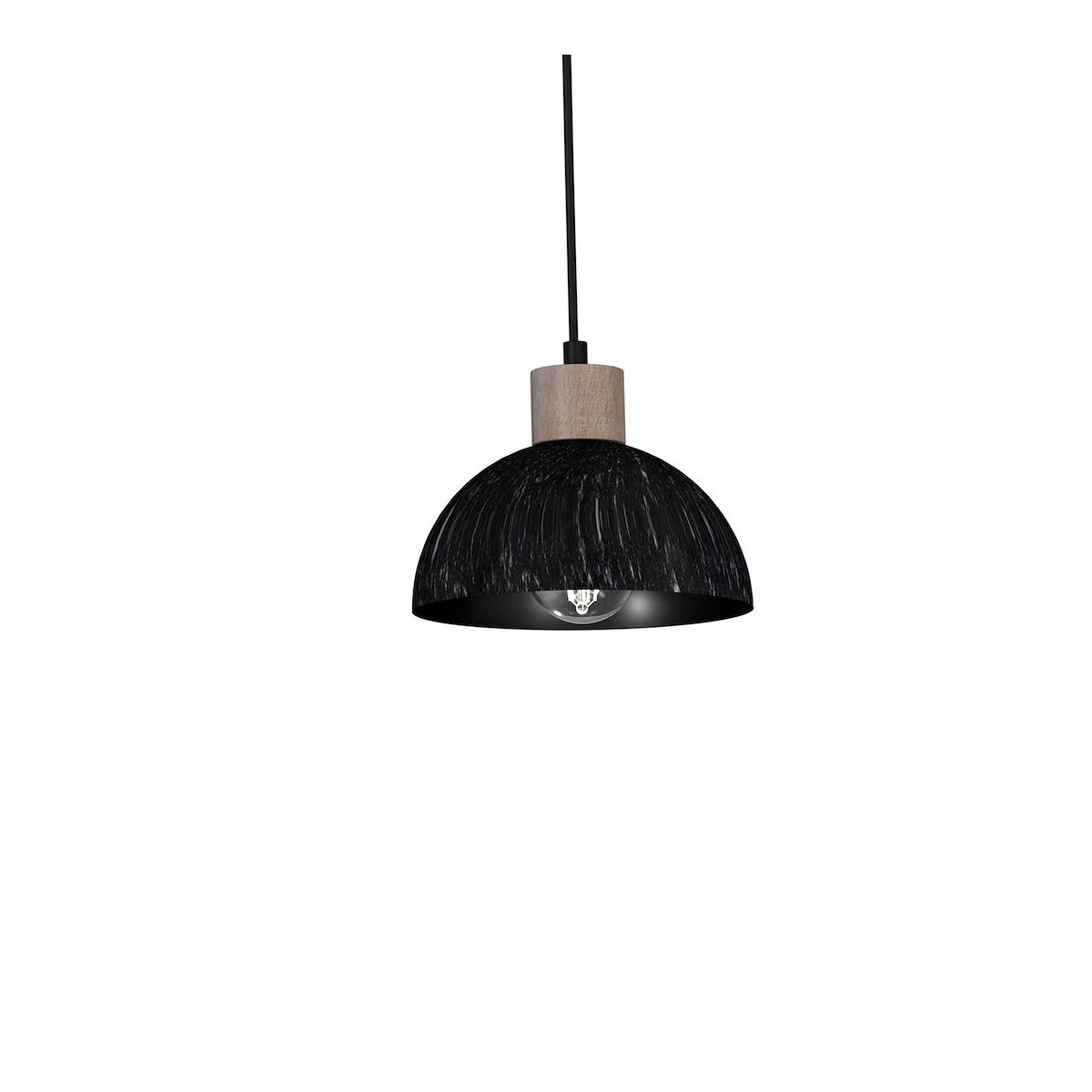 MiLagro Lampa wisząca ERIK Sawn black/Patinated wood 2XE27 MLP7639