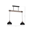 MiLagro Lampa wisząca ERIK Sawn black/Patinated wood 2XE27 MLP7639