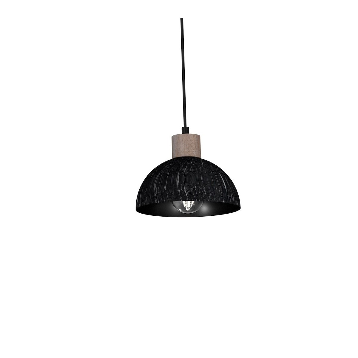 MiLagro Lampa wisząca ERIK Sawn black/Patinated wood 3XE27 MLP7640