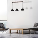 MiLagro Lampa wisząca ERIK Sawn black/Patinated wood 3XE27 MLP7640