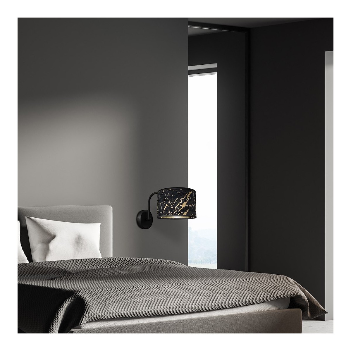 MiLagro Kinkiet SENSO Black/Gold 1xE27 MLP7290